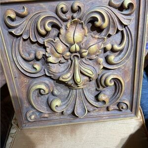 Ornate Gold and Brown Wall Decor